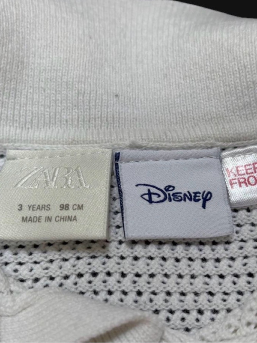 Zara Disney Collection Striped Knit Polo with Embroidered Mickey size 3YO - Picture 4 of 8